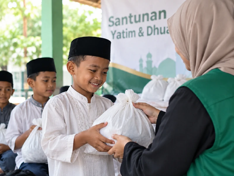 Penyaluran santunan bulanan yatim dan dhuafa Mutayam Foundation Cibitung