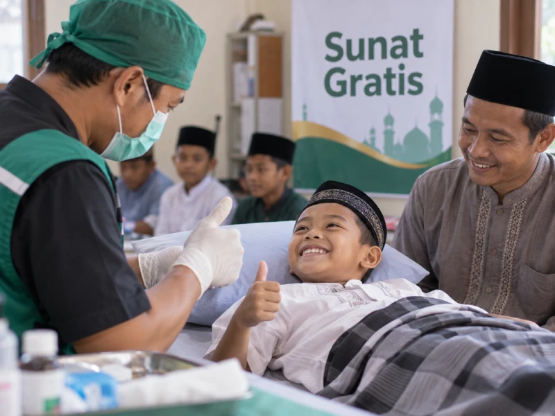 Kegiatan sunat gratis untuk anak binaan Mutayam Foundation
