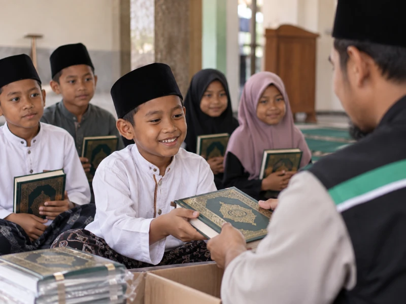Penyaluran wakaf mushaf Al-Qur'an dan sarana ibadah Mutayam Foundation